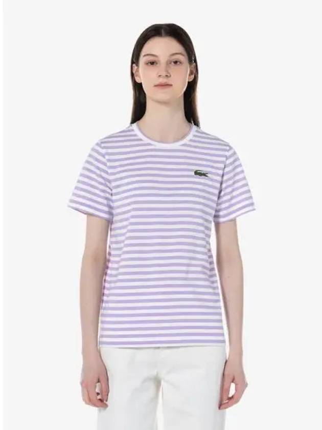 Women s Striped Short Sleeve T Shirt TF251E 54G IY2 Domestic Product GQ2N24021642989 - LACOSTE - BALAAN 1