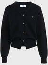 Knit Vneck cardigan black - MICANE - BALAAN 8