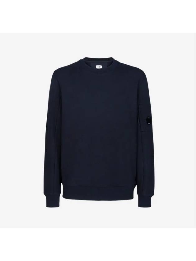 Diagonal Raised Fleece Sweatshirt Navy - CP COMPANY - BALAAN 3