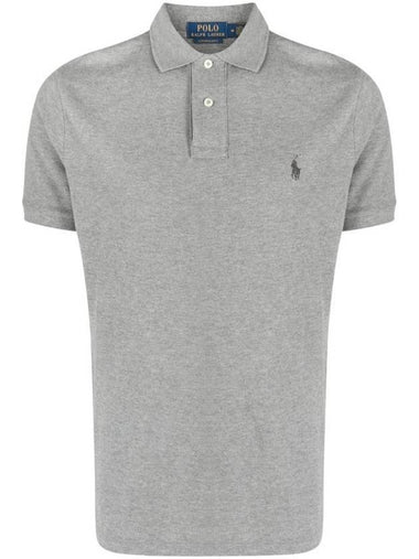 Pony Custom Fit PK Shirt Gray - POLO RALPH LAUREN - BALAAN 1