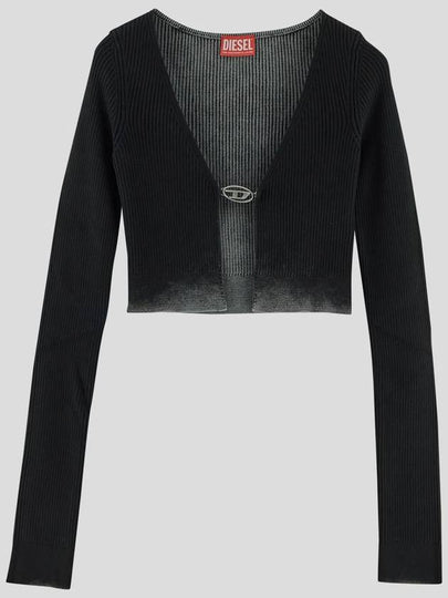 M Latina Cropped Knit Cardigan Black - DIESEL - BALAAN 2