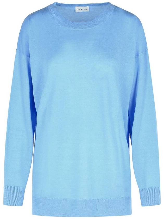 P.A.R.O.S.H. 'Over' Sweater In Light Blue Wool Blend - P.A.R.O.S.H. - BALAAN 1