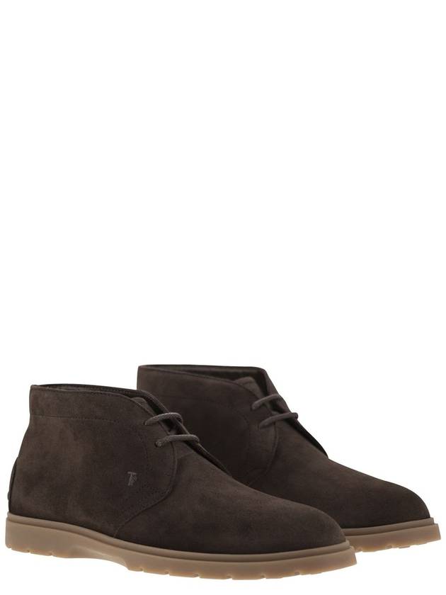 Suede Desert Winter Boots Brown - TOD'S - BALAAN 5