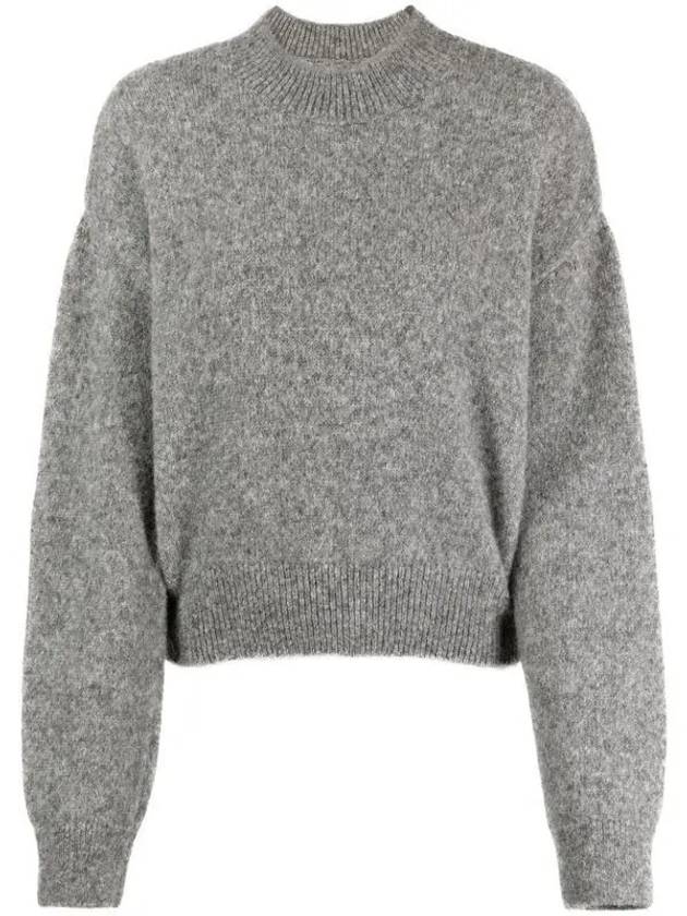 Intarsia Knit Logo Crew Neck Knit Top Grey - JACQUEMUS - BALAAN 2