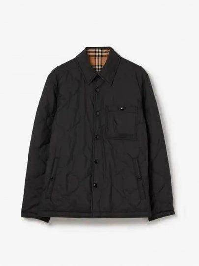 Reversible Vintage Check Thermoregulated Overshirt Jacket Black - BURBERRY - BALAAN 2