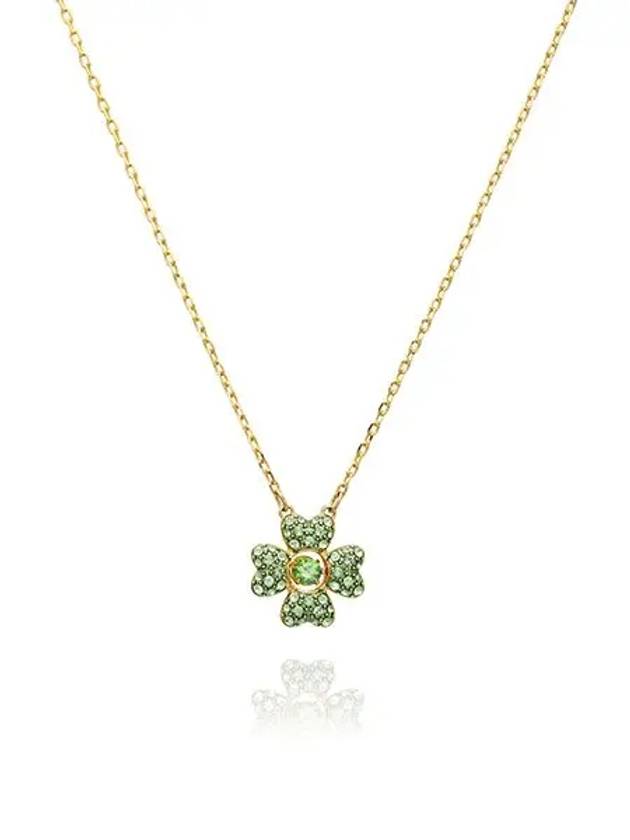 Idyllia Pendant Clover Necklace Green Gold - SWAROVSKI - BALAAN 6