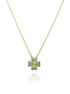 Idyllia Pendant Clover Necklace Green Gold - SWAROVSKI - BALAAN 2