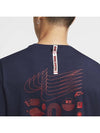 NSW World Wide Short Sleeve T-Shirt Navy - NIKE - BALAAN 5