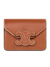 Coeur Triomphe Chain Card Holder Cross Bag Tan - CELINE - BALAAN 1