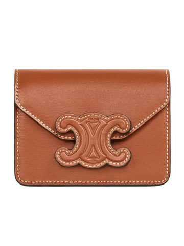 Coeur Triomphe Chain Card Holder Cross Bag Tan - CELINE - BALAAN 1