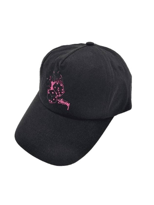 Flame Dice Low Pro Ball Cap Black - STUSSY - BALAAN 1