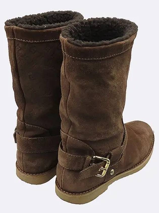 Brown suede strap detail women s boots 36 - LOUIS VUITTON - BALAAN 5