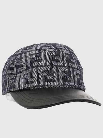 FF Jacquard Denim Ball Cap Dark Blue - FENDI - BALAAN 2