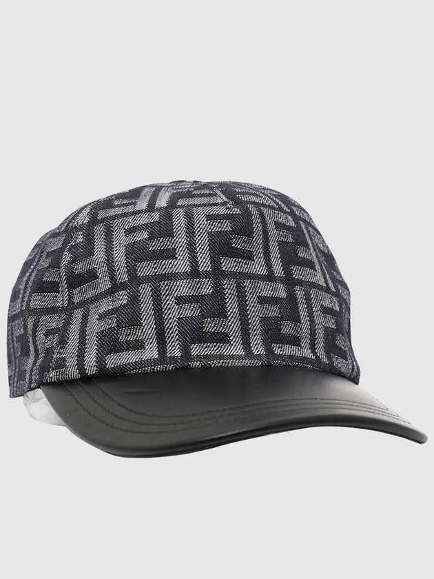 FF Jacquard Denim Ball Cap Dark Blue - FENDI - BALAAN 3