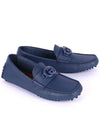 Men's Interlocking G Driving Shoes Blue - GUCCI - BALAAN 2