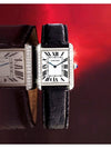 Tank Solo White Roman Dial Diamond Crocodile Leather Quartz Watch - CARTIER - BALAAN 2