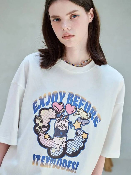 Explore Bunny Short Sleeve T Shirt Star White - CPGN STUDIO - BALAAN 2