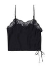 Silk Satin Lingerie Sleeveless Black - SAINT LAURENT - BALAAN 2