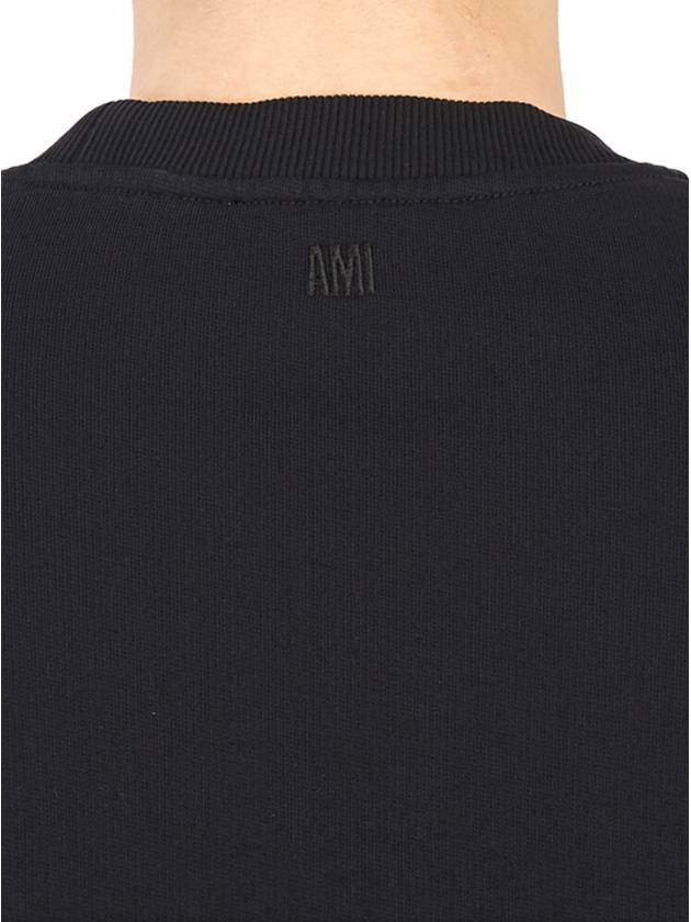 Small Heart Logo Sweatshirt Black - AMI - BALAAN 7