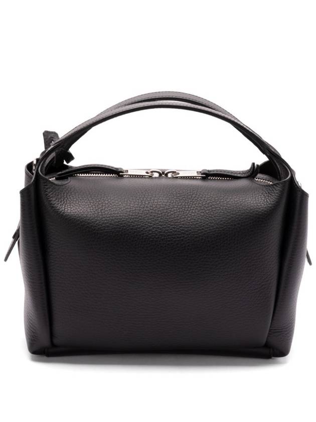 Logo Leather Mini Tote Bag Black - TOD'S - BALAAN 3