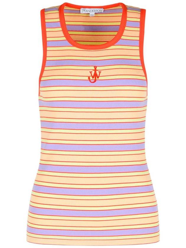 JW Anderson Pink Cotton Tank Top - JW ANDERSON - BALAAN 1