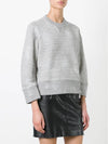 heather gray cropped sweatshirt - DSQUARED2 - BALAAN 3