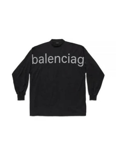 Embroidered Logo Sweatshirt Black - BALENCIAGA - BALAAN 2