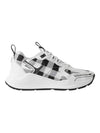 Check Pattern Leather Low Top Sneakers Black White - BURBERRY - BALAAN 1