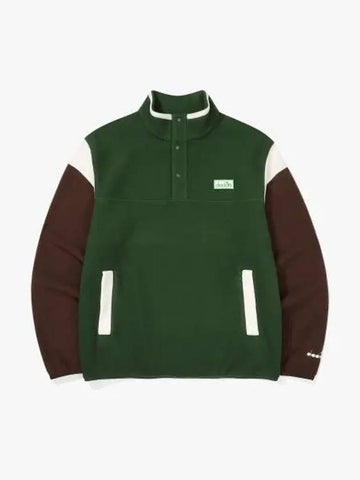 Diadora Montello Winter Microfleece Anorak DARK GREEN - DIADORA - BALAAN 1