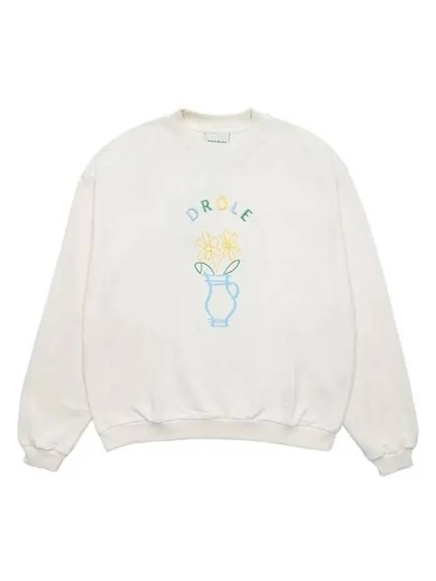 Drold Monsieur Men's Vase Sweatshirt Ivory SW117 CO001 CM - DROLE DE MONSIEUR - BALAAN 1