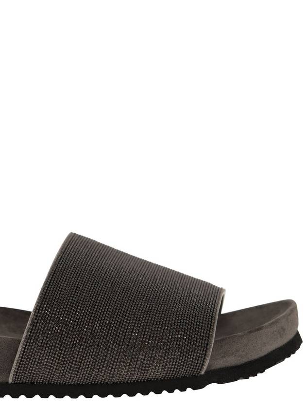 Monili Strap Suede Slippers Grey - BRUNELLO CUCINELLI - BALAAN 7