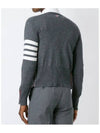 Men's Diagonal Classic Cashmere Cardigan Mid Grey - THOM BROWNE - BALAAN 3