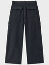 Wool Cargo Parachute Track Pants Grey - NOIRER - BALAAN 4