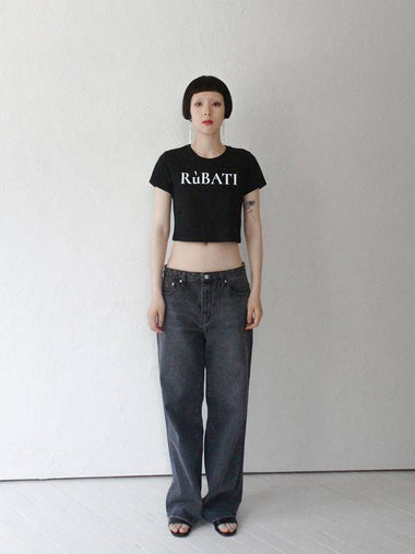 Logo Crop T-Shirt Black - RUBATI - BALAAN 1