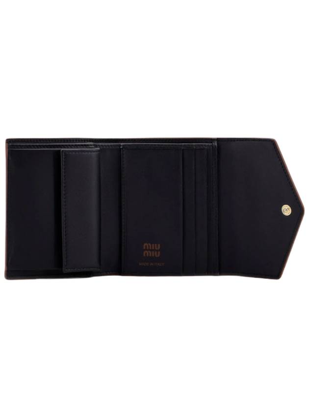 Wallet 5MH0402CSBF0B7K AI24 BLACK COGNAC - MIU MIU - BALAAN 4