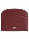 Demi Lune Card Wallet Burgundy - A.P.C. - BALAAN 2