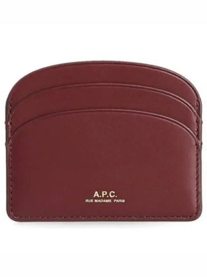 Demi Lune Card Wallet Burgundy - A.P.C. - BALAAN 2