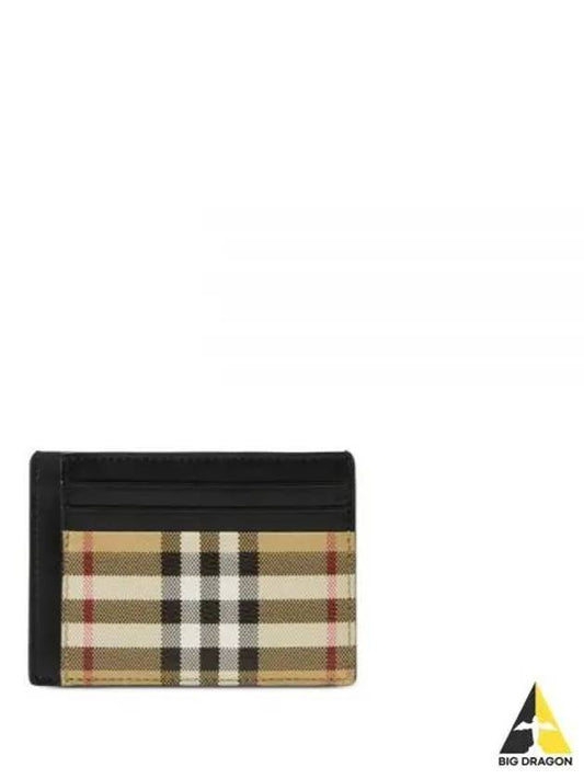 Vintage Check Money Clip Card Wallet Beige - BURBERRY - BALAAN 2