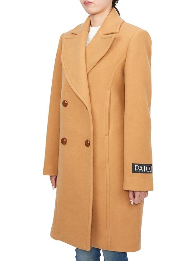 Soft Tailored Breasted Double Coat Beige - PATOU - BALAAN 5