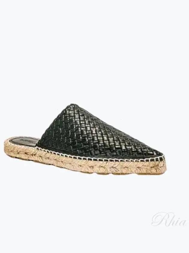 Intrecciato Espadrille Mule Dark Green - BOTTEGA VENETA - BALAAN 2