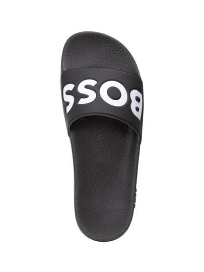 Aryeh Logo Slippers Black - HUGO BOSS - BALAAN 2