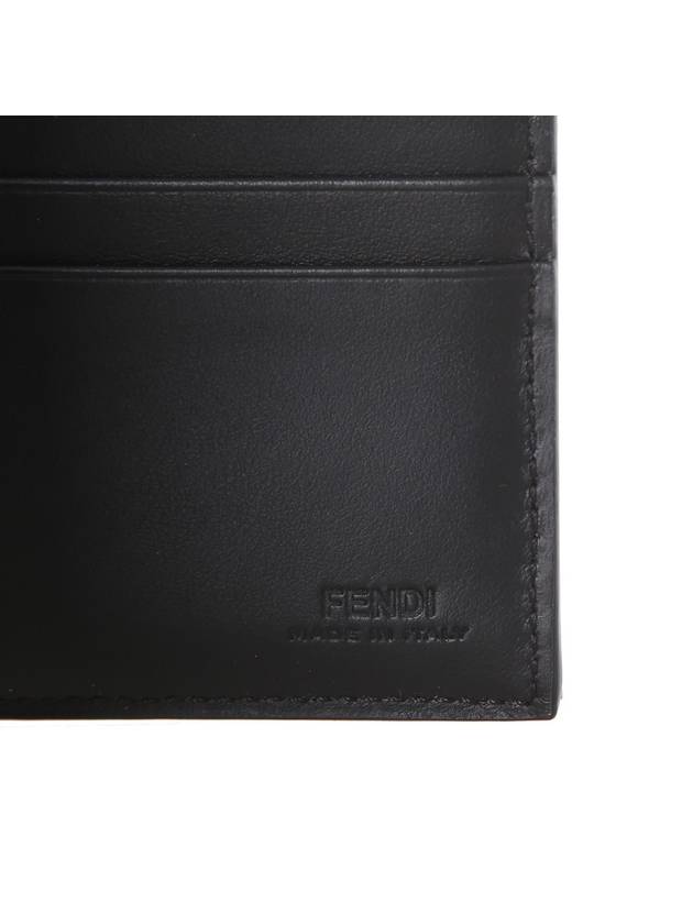 Shadow Diagonal Leather Half Wallet Black - FENDI - BALAAN 6