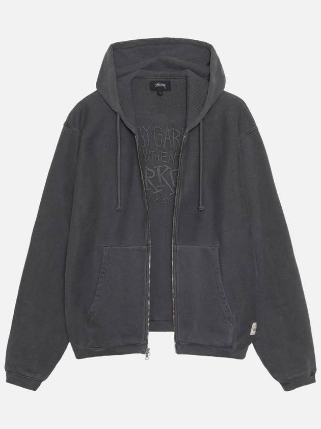 Waffle lined zip hood black 118555 - STUSSY - BALAAN 2