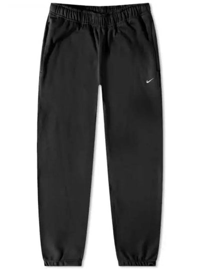 Men's Solo Swoosh Fleece Track Pants Black - NIKE - BALAAN 2