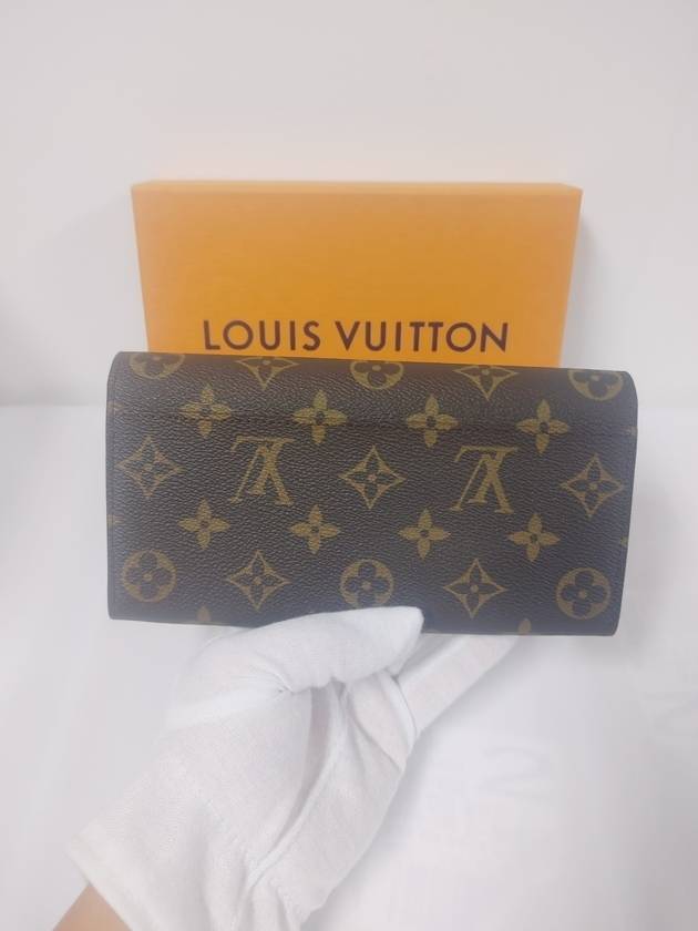 Sarah Monogram Long Wallet Brown Red - LOUIS VUITTON - BALAAN 3