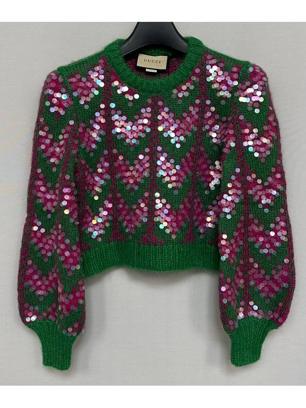 chevron sequin knit - GUCCI - BALAAN 1