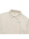 Embroidery Logo Long Sleeve Cotton Polo Shirt Beige - SPORTY & RICH - BALAAN 4