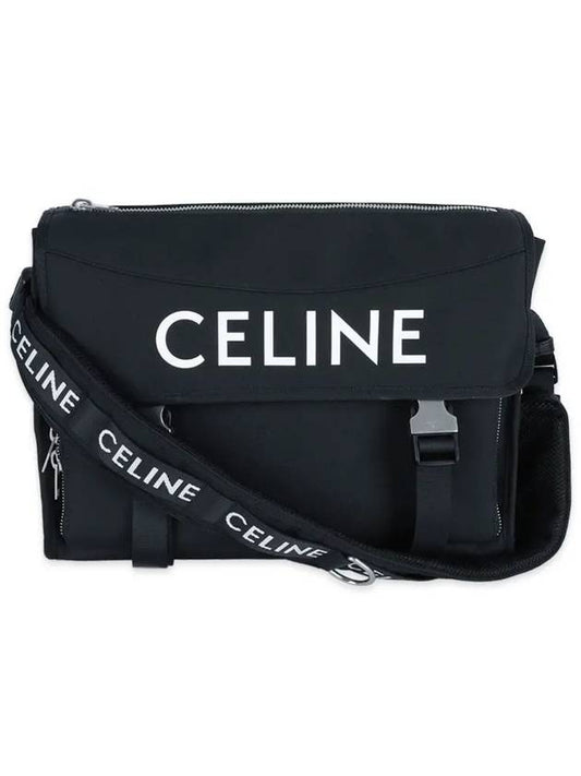 Large Nylon with Celine Print Messenger BagBlack - CELINE - BALAAN 1