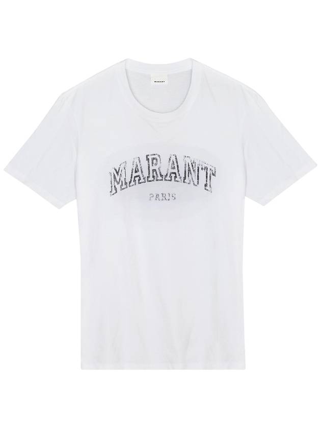 Isabel Marant HONORE short sleeve tshirt TS0069FA A1N97E 20WH WHITE IMA238wh - ISABEL MARANT - BALAAN 1