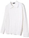 Cable collar knit IVORY - 20THHOLE - BALAAN 4